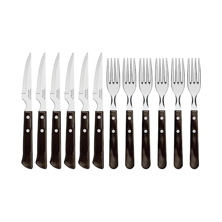 Churrasco Biffbestick 12 delar Brun/Blank