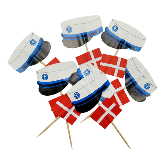 Tandpetare Studentmössa Blå - 12-pack