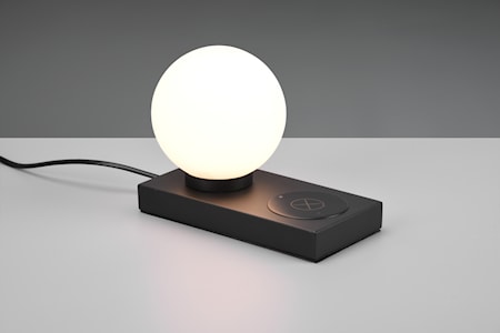 Chloe Bordslampa m. laddningsplats E14 Svart