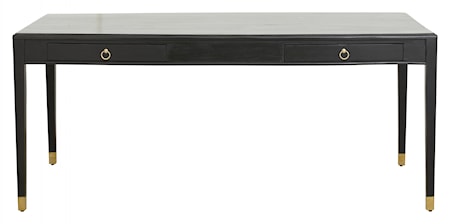 Ems Skrivbord M/2 Lådor Svart Trä