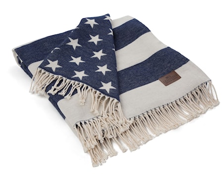 Flag Filt Vit/Navy 130x170cm