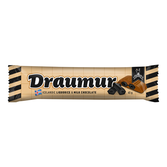 Draumur Chokladbar Isländsk Lakrits - 45 gram