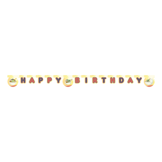 Bokstavsgirlang Happy Birthday Star Wars Mandalorian