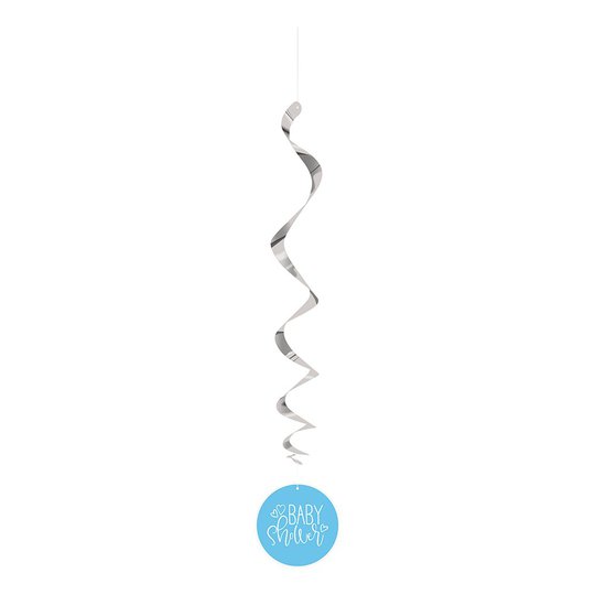 Swirls Baby Shower Ljusblå - 3-pack