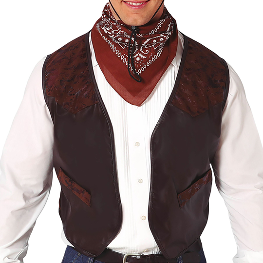 Brun Cowboyväst - One size