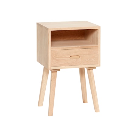 Kommode m/skuffe, egetræ, FSC, natur