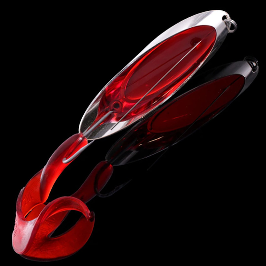 Norolan Pike Spoon JigTail 32 g skeddrag Silver/Red