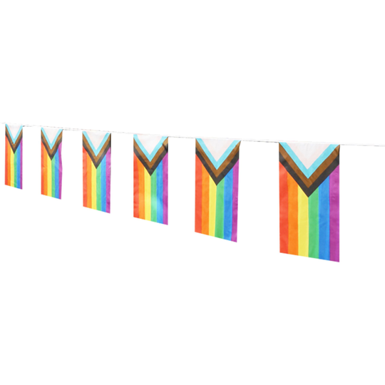 Flaggspel Progress Pride