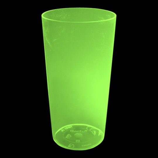 UV Neon Drinkglas - 4-pack Gul