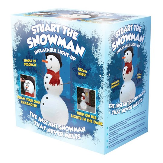 Stuart The Snowman Uppblåsbar Snögubbe