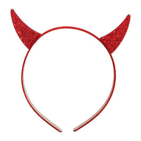 Diadem med Djävulshorn Glittrig - One size