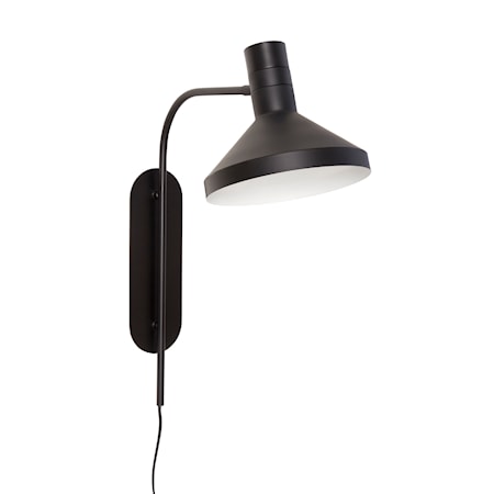 Vägglampa Metall Svart 56 cm
