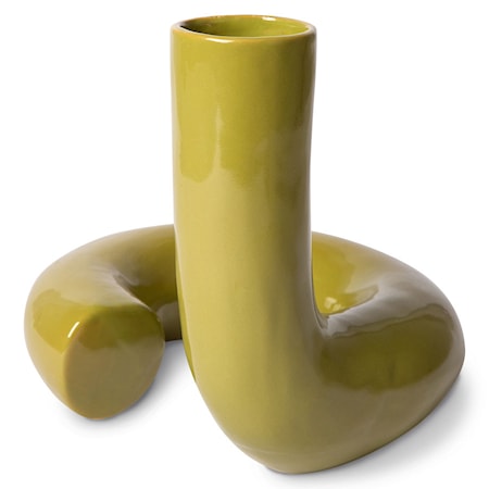 HK objects: Ceramic Vriden Vas Glansig Oliv
