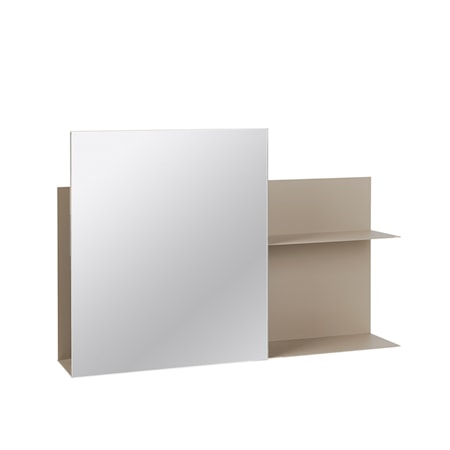 Vägghylla med Spegel Svante Beige