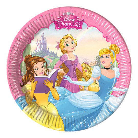 Pappersassietter Disney Prinsessor 2 - 8-pack