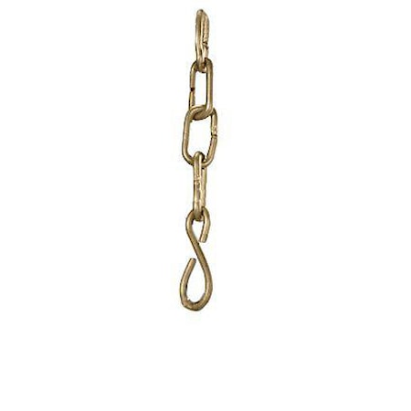 Kedja med krok Grov Guld 100cm