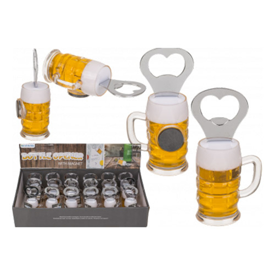 Kapsylöppnare Ölglas med Magnet - 1-pack