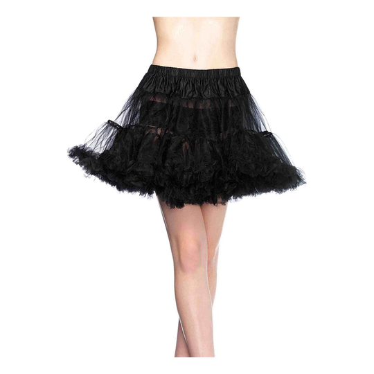 Underkjol med Volanger Svart Deluxe - One size