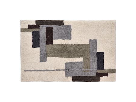 Laerk Matta/Väggtextil 110x70 cm Grå/Offwhite