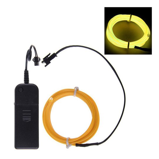 El Wire Batteridriven LED Slinga - Gul