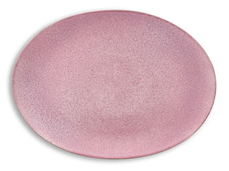 Bitz Fat oval 45x34cm grå/rosa