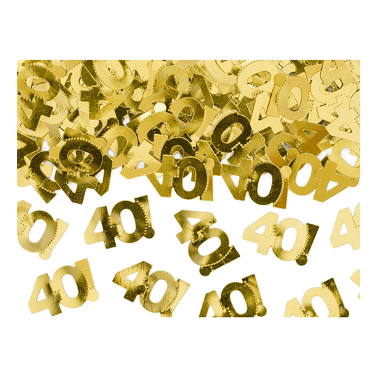 Bordskonfetti Siffra 40 Guld