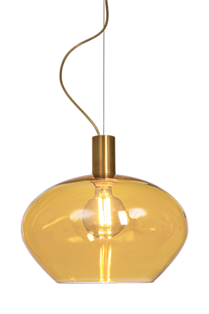 Bell Taklampa 35Cm Matt Mässing/Amber IP20