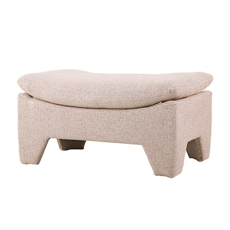 Retro Lounge Ottoman Nude Melange