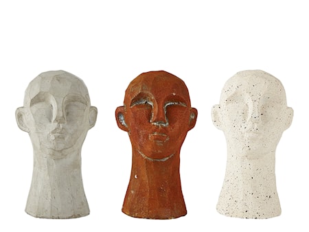 Talvik Figur Huvud Set om 3 Cement