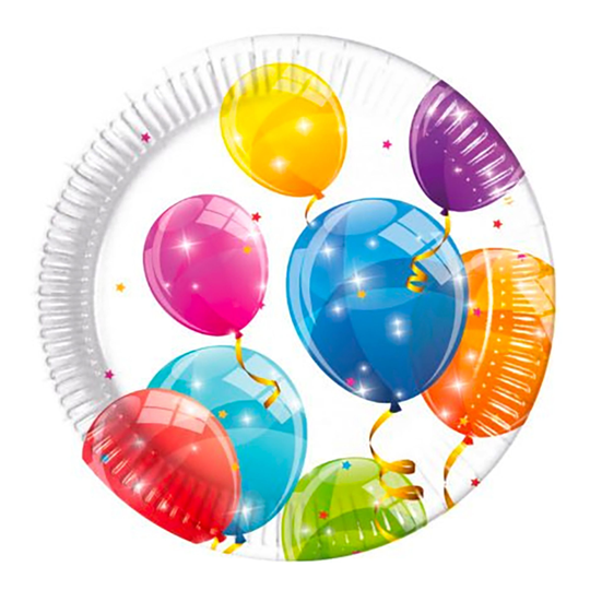 Pappersassietter Ballonger - 8-pack