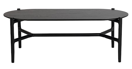 Holton Soffbord ovalt 130x65 svart ek