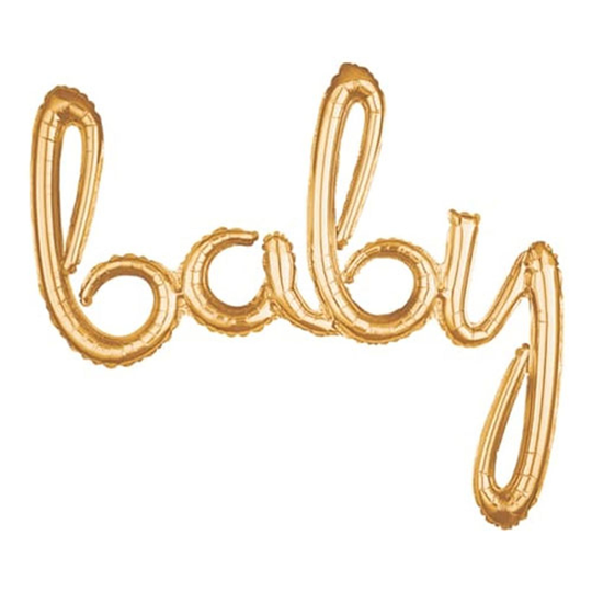 Bokstavsballong Baby Guldfärgad