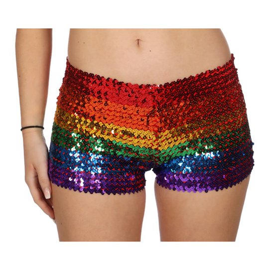 Hotpants Paljett Regnbågsfärgade - 38