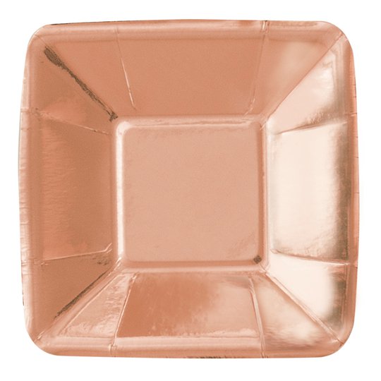 Pappersassietter Små Roséguld Metallic - 8-pack