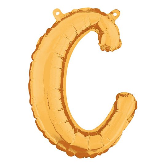 Bokstavsballong Script Guld - Bokstav C