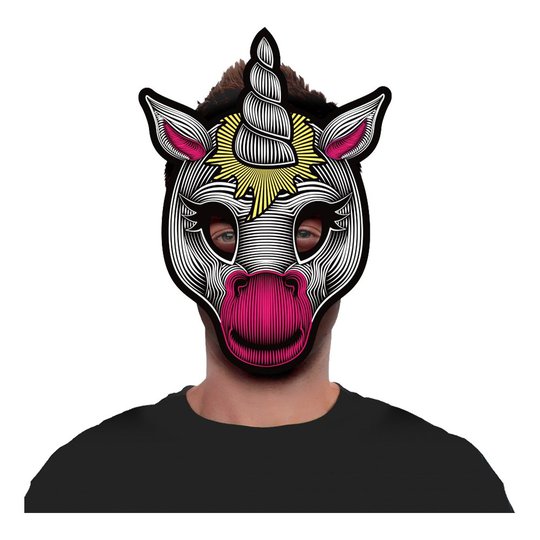 Elektronisk LED Mask Enhörning - One size