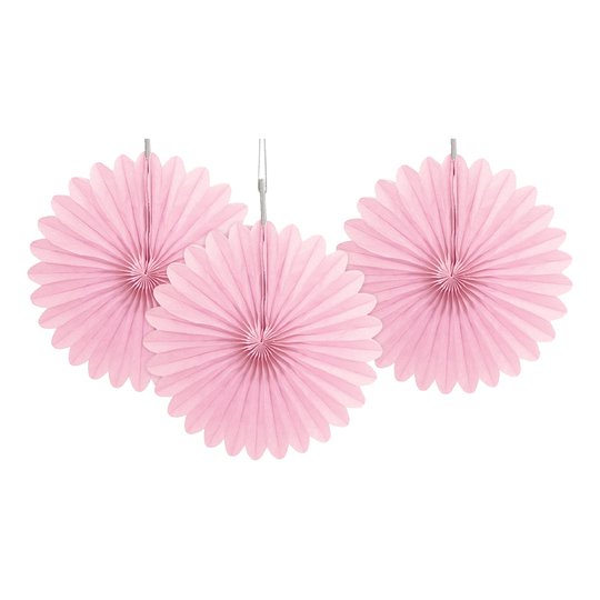 Pappersfjädrar Ljusrosa Mini Hängande Dekoration - 3-pack