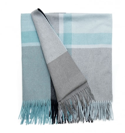 Manhattan throw pläd – Jade green/mint green