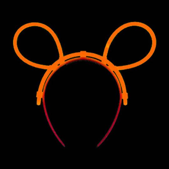 Självlysande Kaninöron - Orange