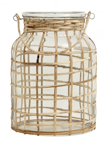 Bamboo Ljusstake Glas Large
