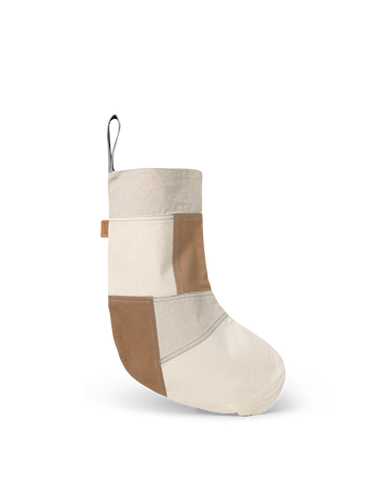 Tonal Julstrumpa 50 cm Vit/Beige