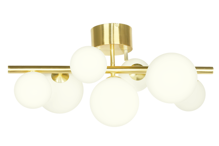 Molekyl Plafond Matt Mässing/Vit IP20