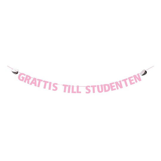 Girlang Grattis Till Studenten Rosa