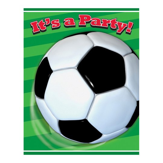 Inbjudningskort Fotboll - 8-pack
