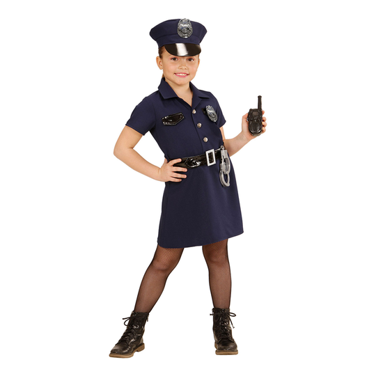 Polisklänning Barn Maskeraddräkt - X-Large