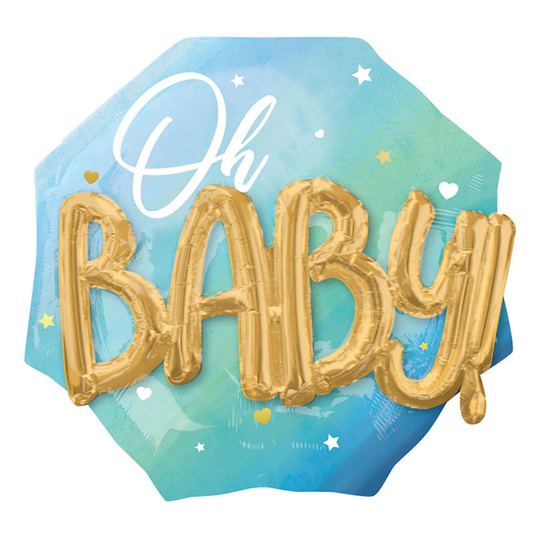 Folieballong Oh Baby Blå