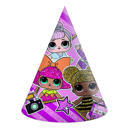 Partyhattar L.O.L. - 6-pack
