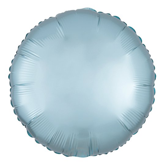 Folieballong Rund Satin Pastellblå