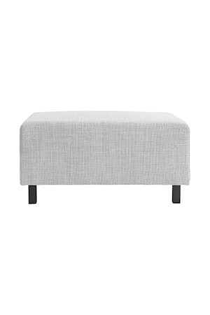 Puff Light Grey 85x60x44 cm