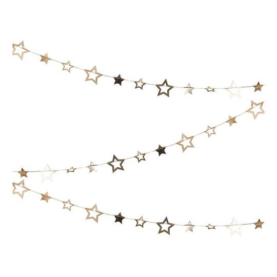 Girlang med Stjärnor Guld - 1-pack